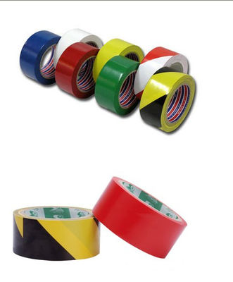 China industrial PVC / PE Floor Detectable warning tape of black - yellow 18m/25m supplier