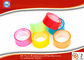 Colored Rainbow BOPP Self Adhesive Stationery Tape High Bonding With Plastic Core supplier